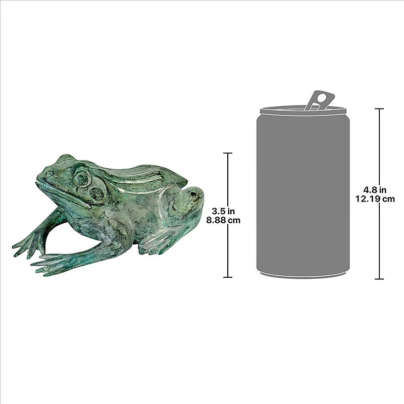 Design Toscano Cast Bronze Small Bull Frog Garden Statue