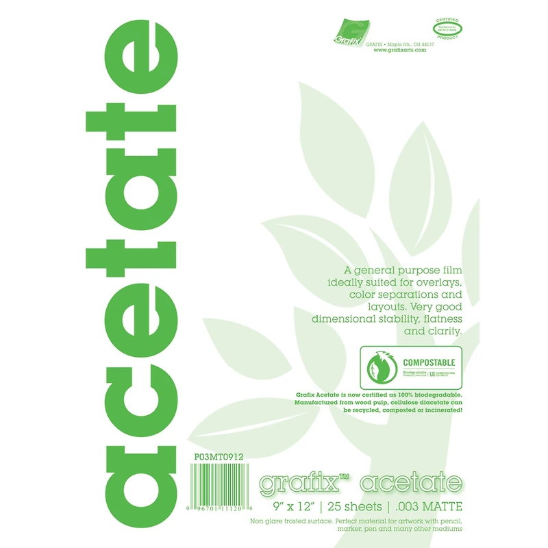 Grafix™ Acetate Pad,  9" x 12"