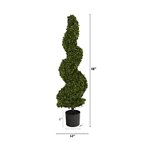 4ft. Potted Spiral Hazel Leaf Topiary Tree