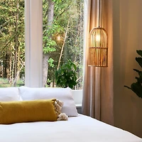 Hello Honey® Woven Bamboo Ceiling Light