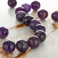 Amethyst Round Beads, 12mm by Bead Landing™