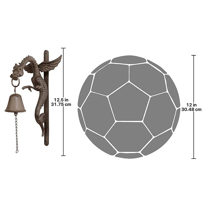 Design Toscano Florentine Dragon Gothic Iron Doorbell