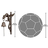 Design Toscano Florentine Dragon Gothic Iron Doorbell