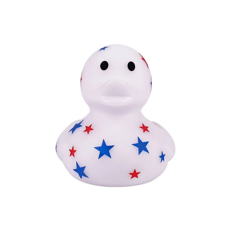 White with Red & Blue Stars Light-Up Rubber Duck by Creatology™
