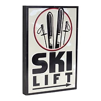15.75" Ski Lift Lodge Sign Décor