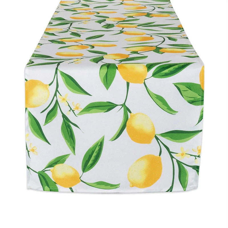 DII® Lemon Bliss Print Outdoor Table Runner 14x108 inches