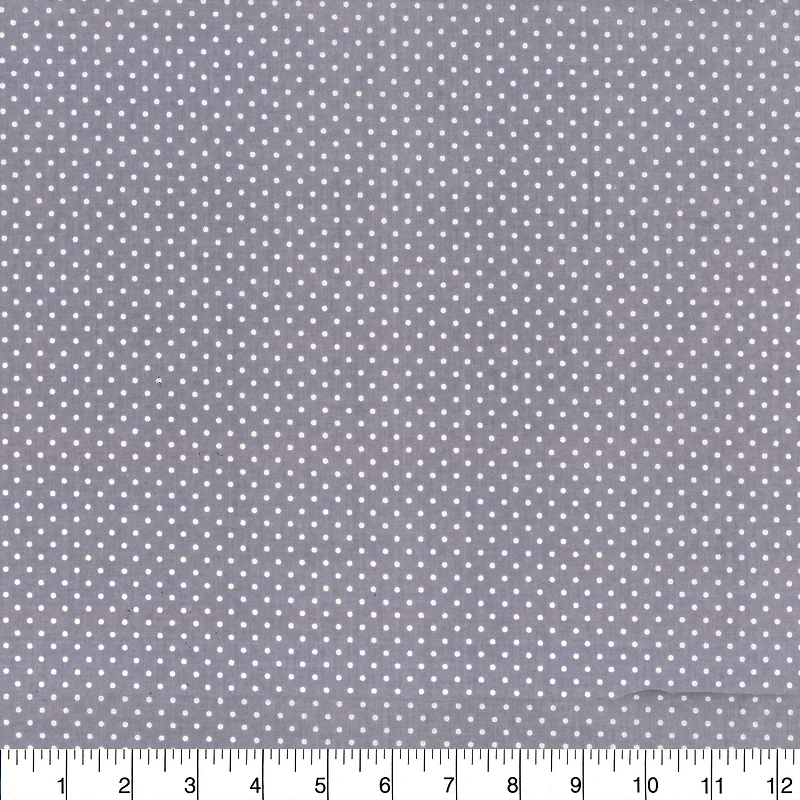 Fabric Traditions Gray Pin Dot Cotton Fabric