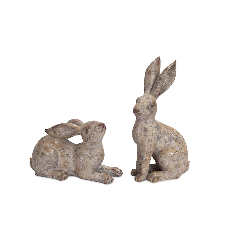 Sitting Rabbit Figurine Set