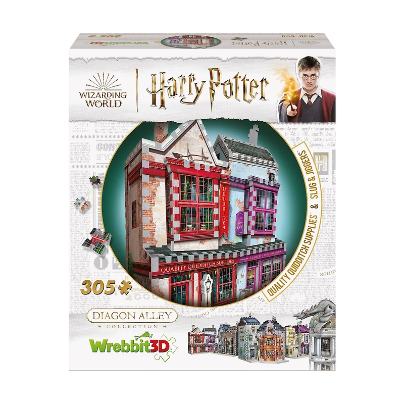 Harry Potter Diagon Alley Collection - Ollivander's Shop, Quidditch Supplies, Madam Malkin's, Weasleys' Wizard Wheezes: 1175 Pcs