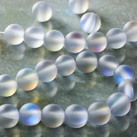 Light Gray Matte Glass Round Beads, 6mm by Bead Landing™