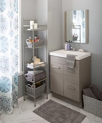 Bath Bliss Satin Nickel Bronze -Tier Storage Shelf