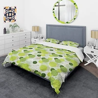 Designart 'Circular Abstract Retro Geometric X' Mid-Century Duvet Cover Set