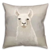 Painty Llama Throw Pillow