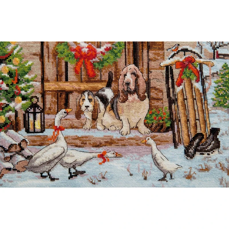 Charivna Mit Counted cross stitch kit Friends on a walk