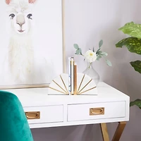 CosmoLiving by Cosmopolitan Marble Glam Bookends