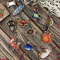 Wonderland Crafts 20 Piece Woodland Creatures Wooden Embroidery Blanks