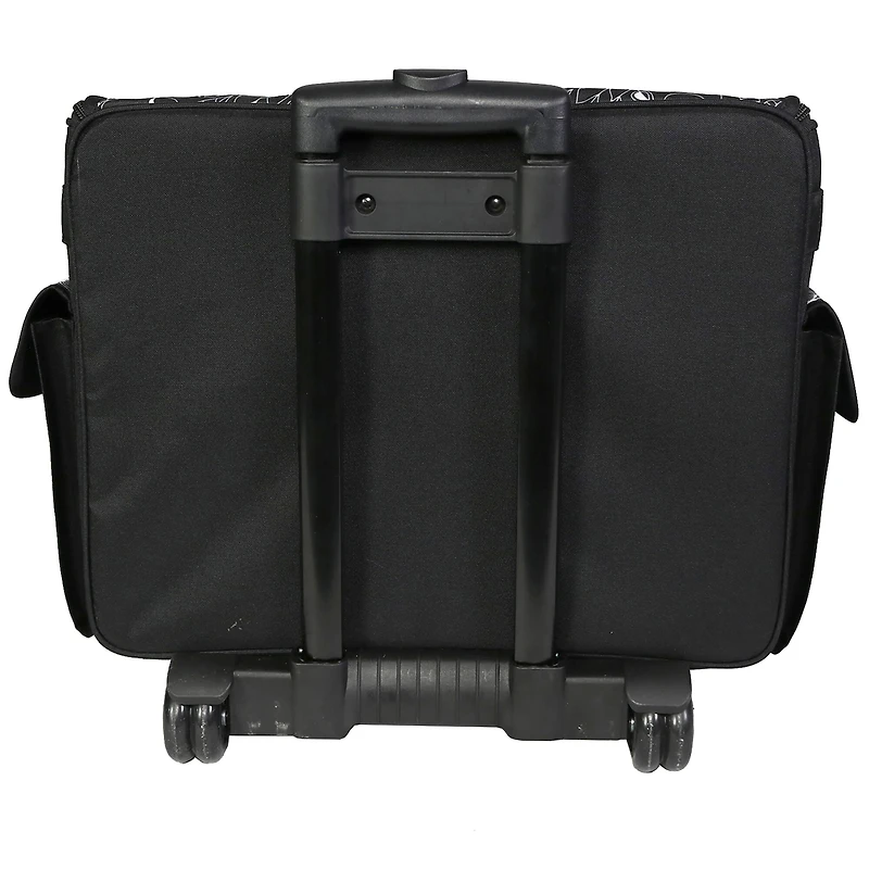 Everything Mary Black & White Floral Rolling Sewing Machine Tote