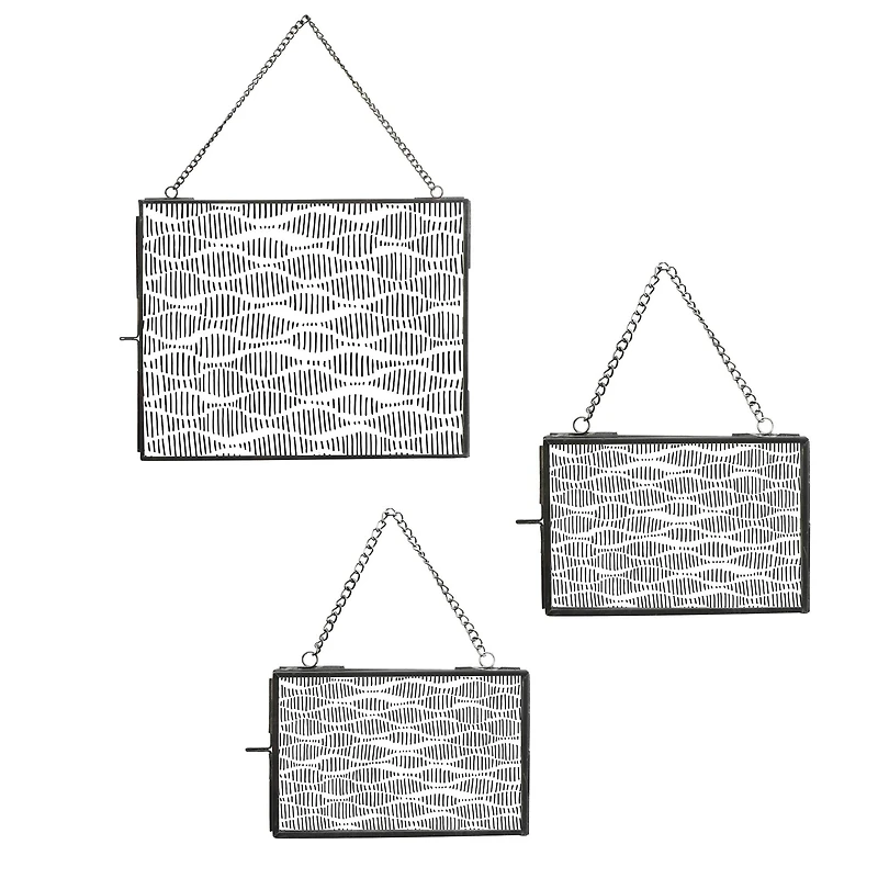 Hello Honey® 3 Pack Black Metal Hanging Photo Frame