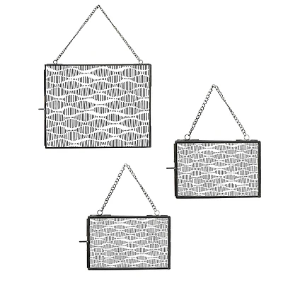 Hello Honey® 3 Pack Black Metal Hanging Photo Frame