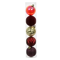5 Pack 2.2" Burgundy Shatterproof Ball Ornaments by Ashland®