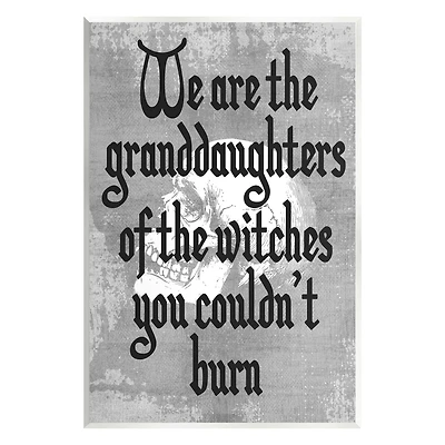 Stupell Industries Witches You Couldn't Burn Phrase Wall Plaque Art