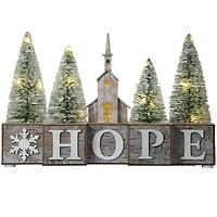 Haute Decor 13" Christmas Wood Hope Blocks