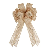 21" Champagne Window Mesh Tree Bow by Celebrate It®