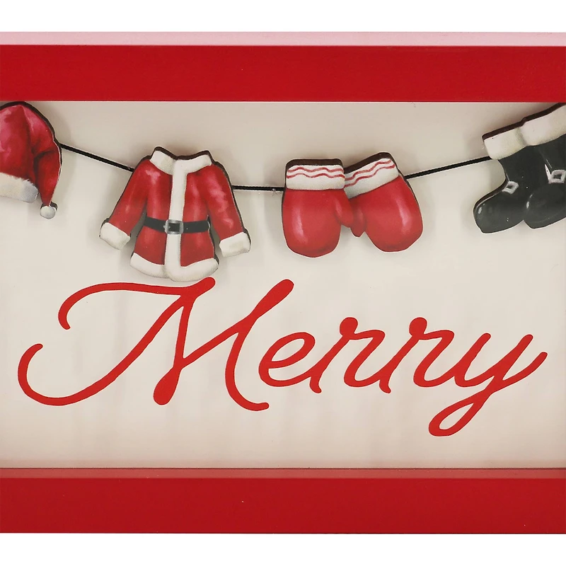 9" Red & White Santa's Clothes Tabletop Décor by Ashland®