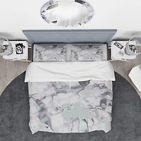 Designart 'Light and Shadow III' Geometric Bedding Set