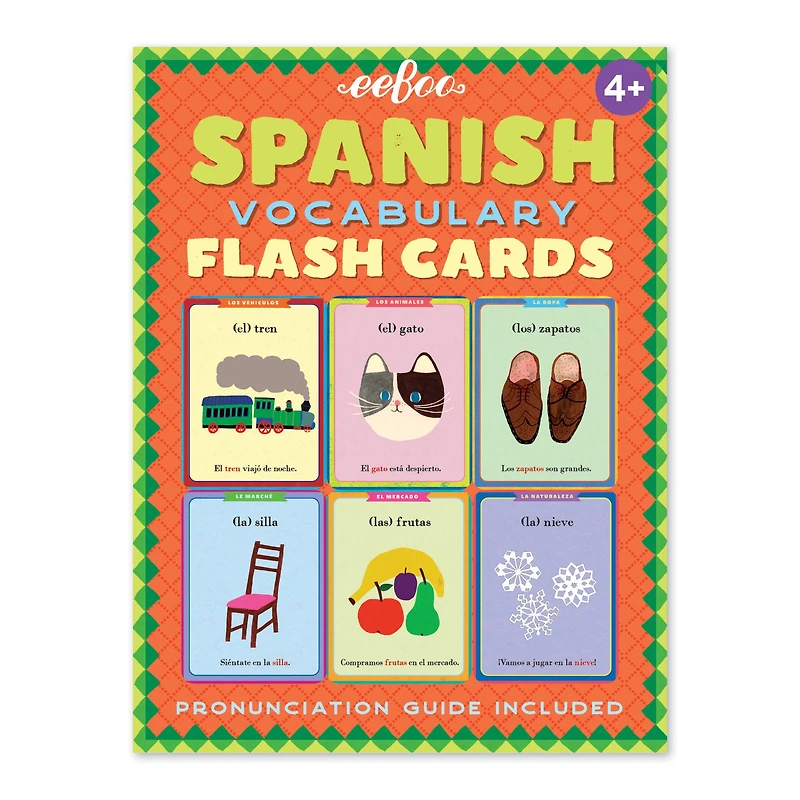 eeBoo Kids Spanish Vocabulary Flash Cards