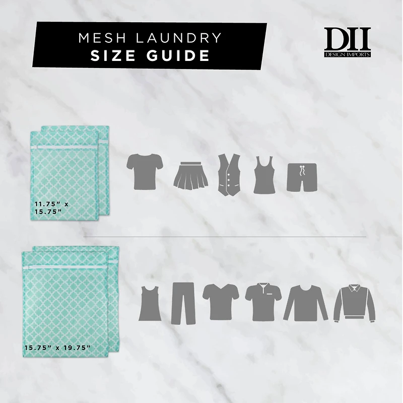 DII® Aqua Lattice Mesh Laundry Bags