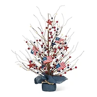 Glitzhome® 20" Patriotic America Berry Table Tree