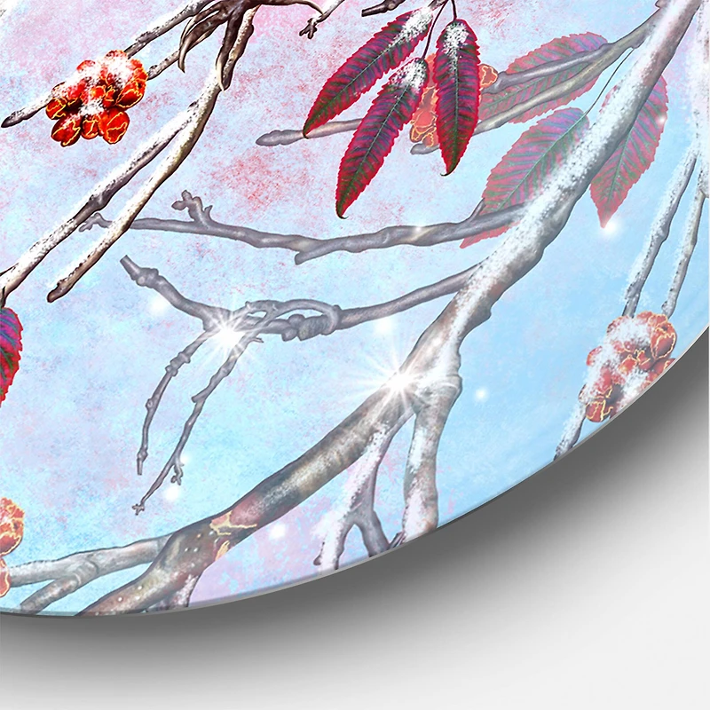 Designart - Two Bright Bird Bullfinch Bird Sitting On A Branch