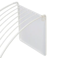 Honey Can Do 18" White Floating Circular Decorative Metal Wall Shelf