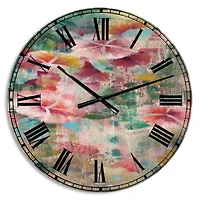 Designart 'Flower Shower Iii Cabin Wall Clock
