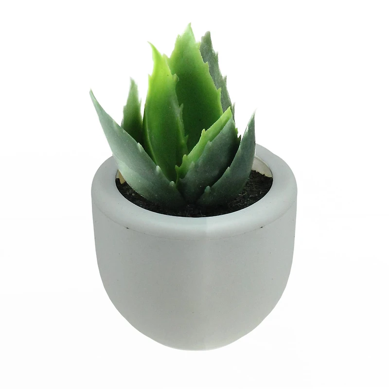 3.5" Tabletop Faux Succulent Planter with Pot