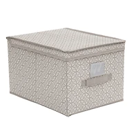 Simplify Large Gray Boho Storage Box