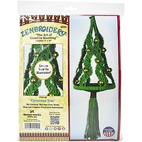 Design Works™ Zenbroidery™ Christmas Tree Macramé Wall Hanging Kit