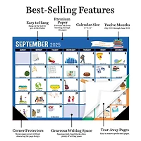 July 2025 - June 2026 Medium Every Day's A Holiday Desk Pad Monthly Blotter Calendar