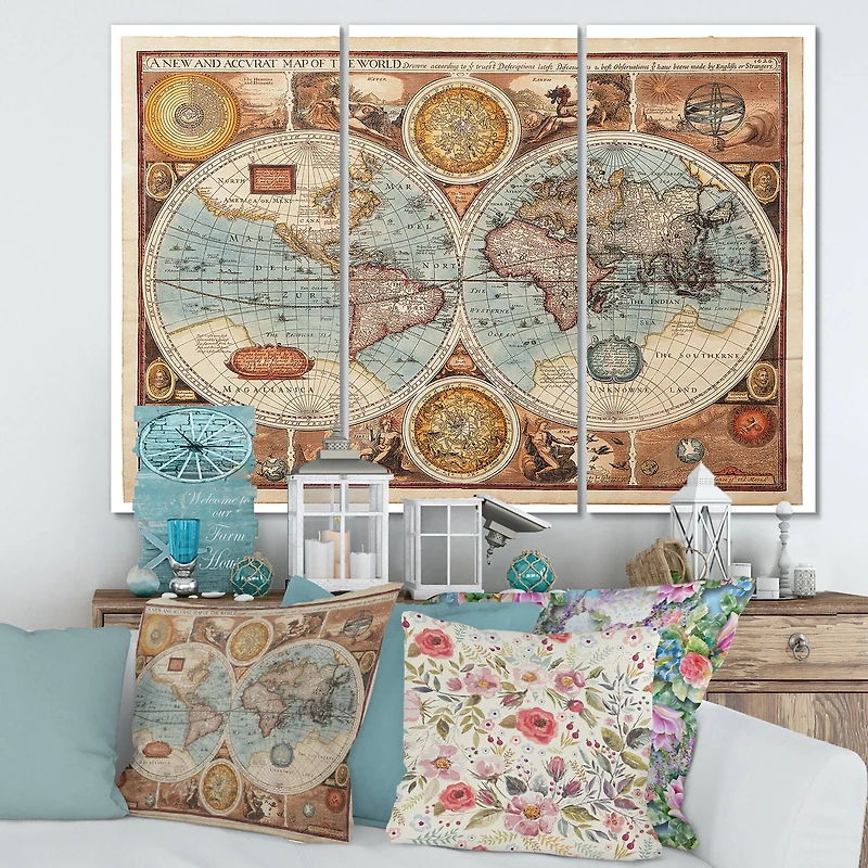 Designart - Ancient Map of The World VIII