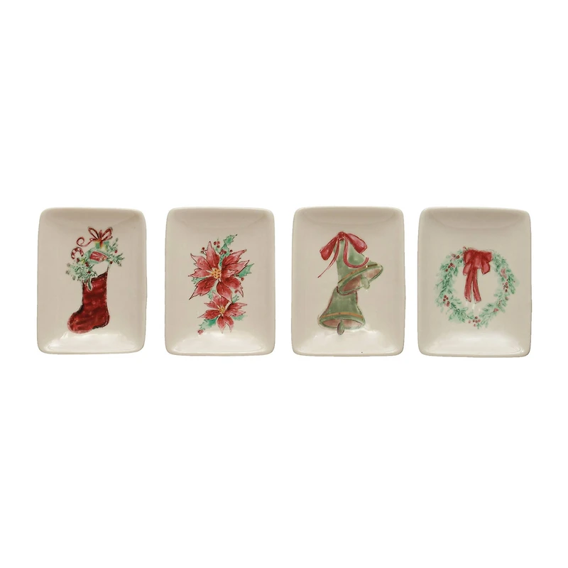 Hello Honey® Stoneware Dish with Greenery & Holiday Image Set