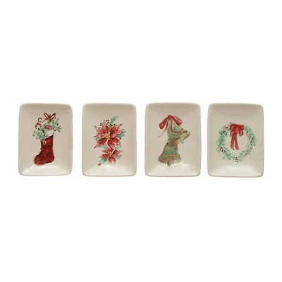 Hello Honey® Stoneware Dish with Greenery & Holiday Image Set