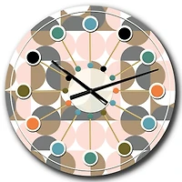 Designart 'Retro Circular Pattern Iv Mid-Century Modern Wall Clock