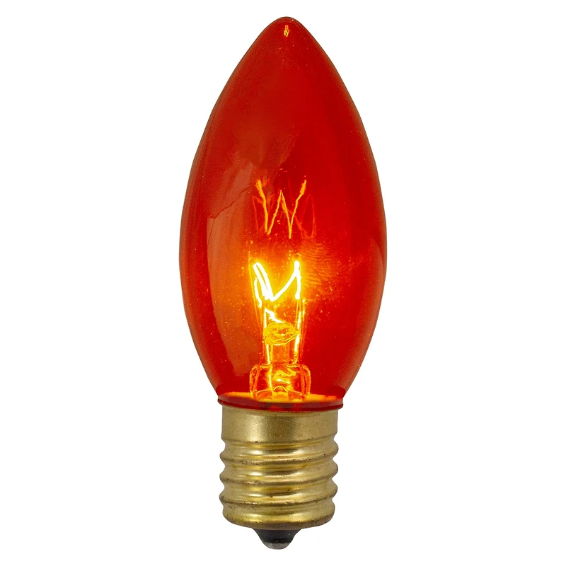 4ct. Transparent Orange C9 Replacement Christmas Bulbs