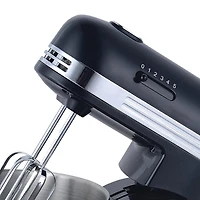 Brentwood 5-Speed Black Stand Mixer with 3qt. Stainless Steel Mixing Bowl
