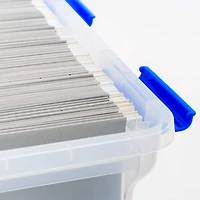 IRIS 32qt. Stackable Plastic Legal File Storage Box for Letter