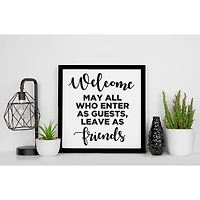 Leisure Arts® Vinyl Matte Black Enter as Guests, Leave as Friends Decal