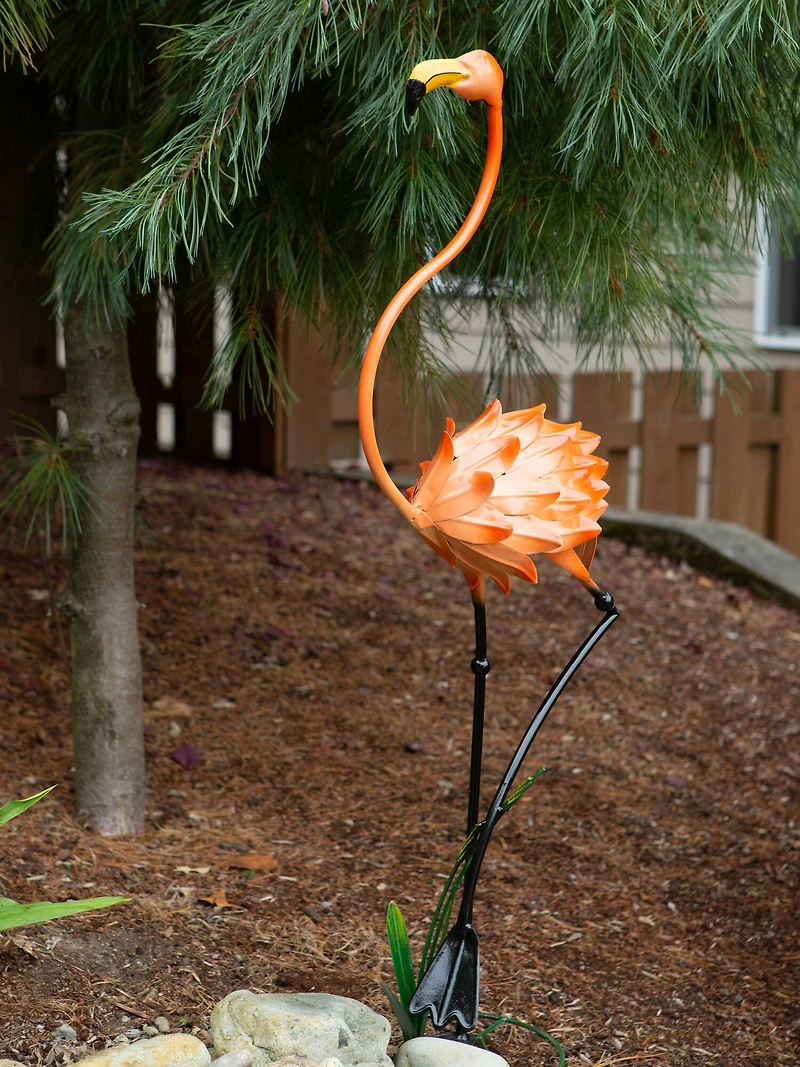 47.5" Standing Flamingo Garden Décor