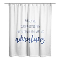 Blessed Are Curious Little Boys 71" x 74" Shower Curtain