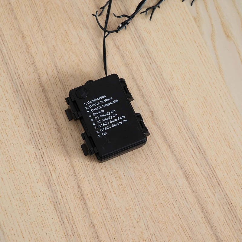 23" Pre-Lit Halloween Black Wreath